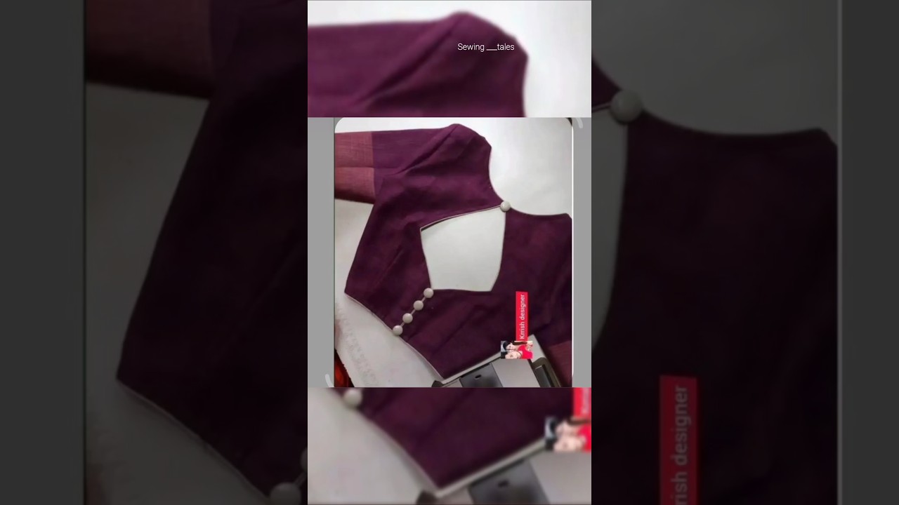 32 size blouse back neck design cutting | sewing tales content 🧵🪡