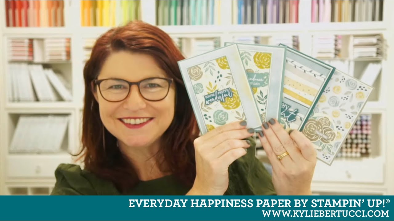 Everyday Happiness Designer Series Paper by Stampin' Up!® FREE Craft Class