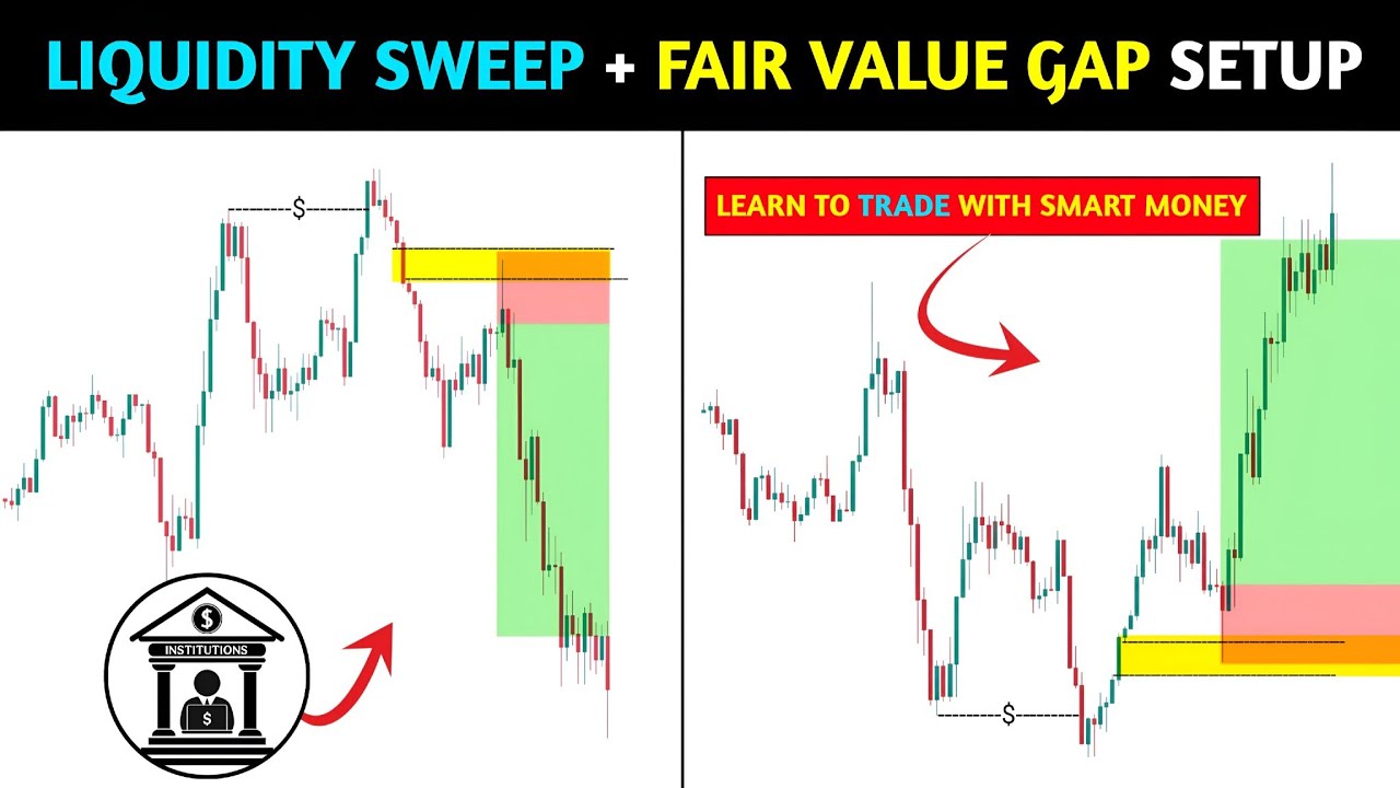 🔴 Liquidity sweep + Fair value gap strategy 📊‼️smart money concept ‼️Pkr Trading 
