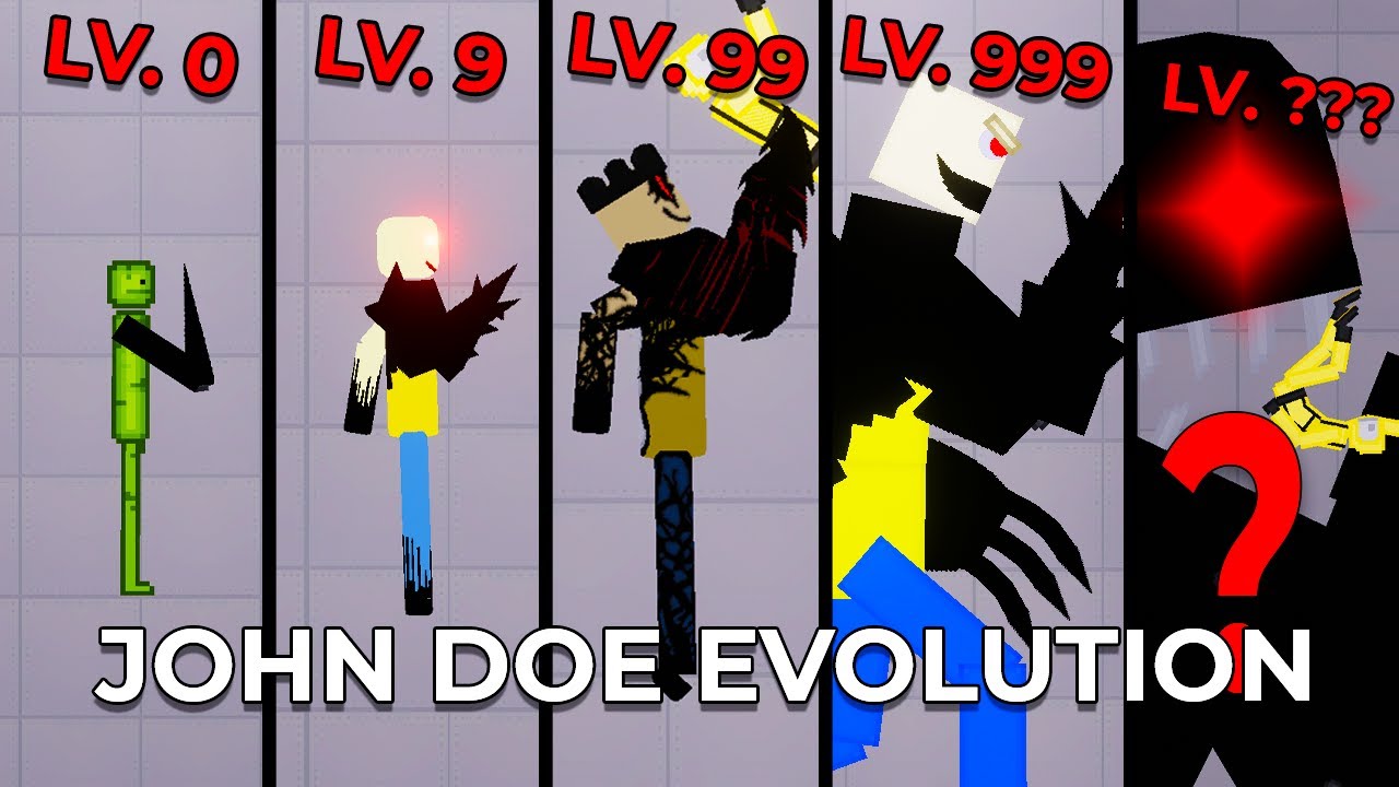 Эволюция Джона Доу в Melon Playground - Roblox Forsaken - People Playground