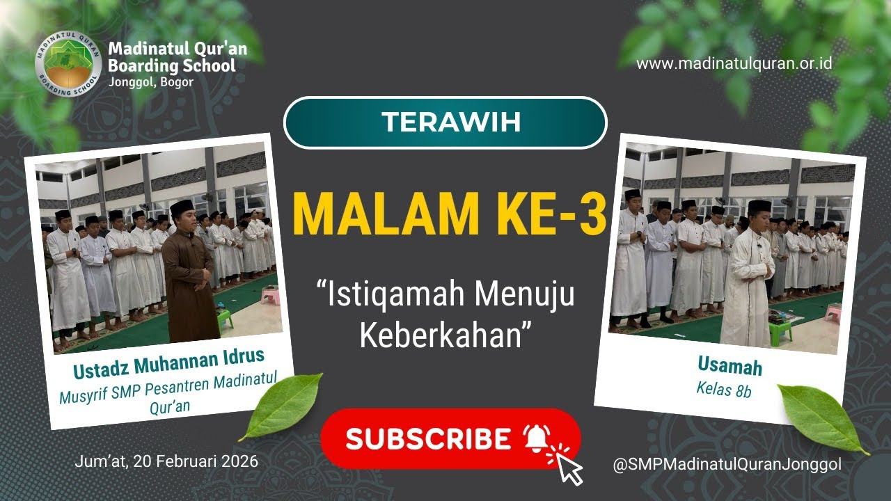 Terawih Malam Ketiga Ramadhan 1447 H | Istiqomah Menuju Keberkahan 