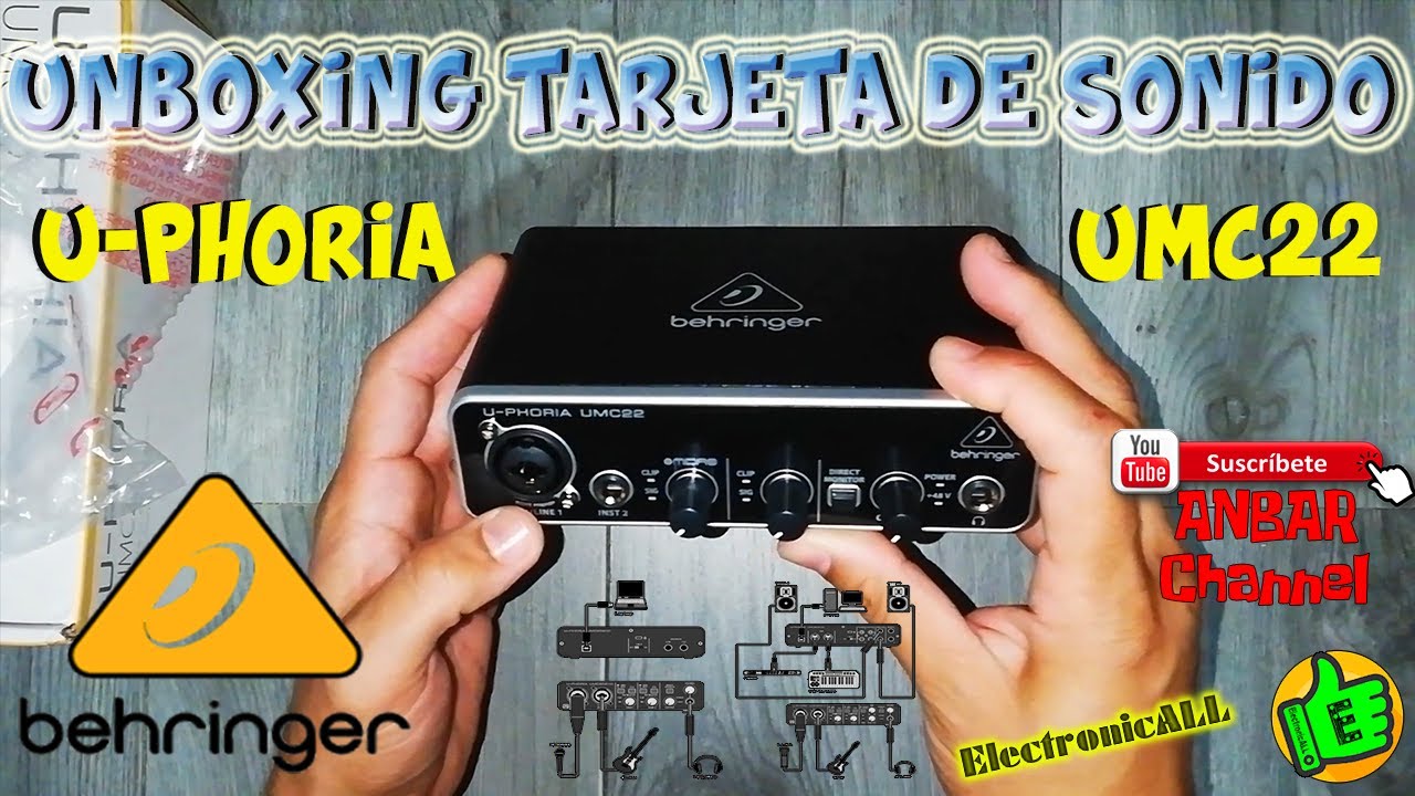 unboxing tarjeta de sonido Berhriger U-phoria UMC22