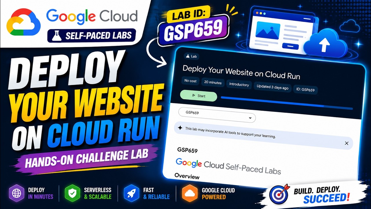 Deploy Your Website on Cloud Run (GSP659) | Full Solution & Easy Guide 🔥