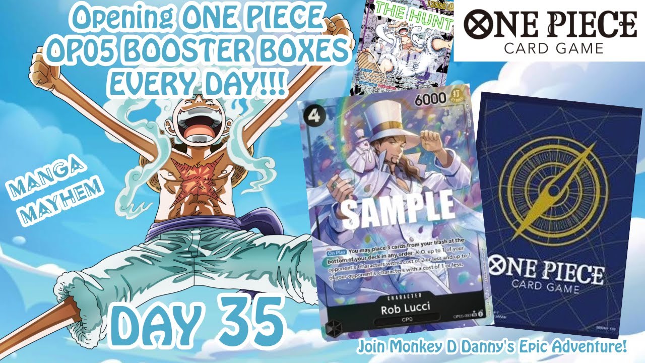 Day 35 - One Piece OP05 Booster Box Opening by Father and Son! What did we get today???