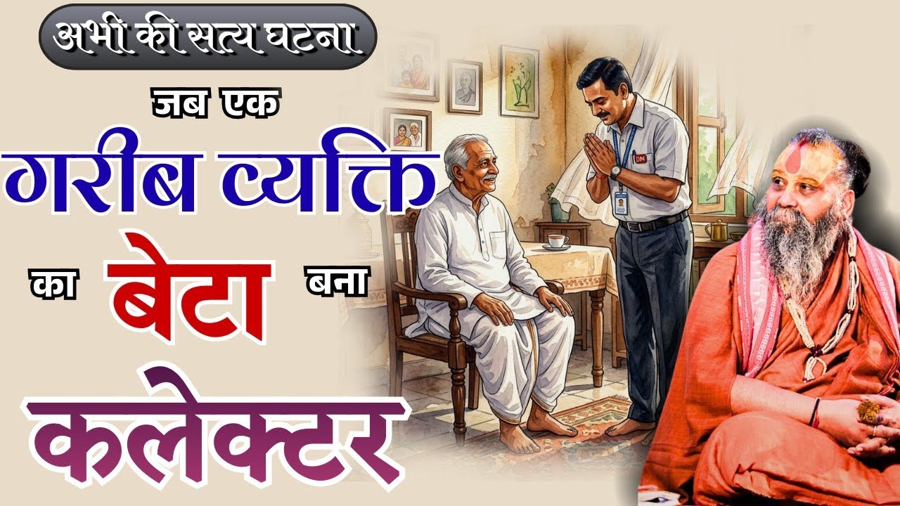 जब एक गरीब व्यक्ति का बेटा बना कलेक्टर - अभी की सत्य घटना  #shrirajendradasjimaharaj