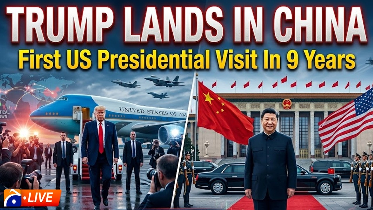 🔴LIVE: Donald Trump Arrives in China for High-Stakes Meeting with Xi Jinping | Geo News