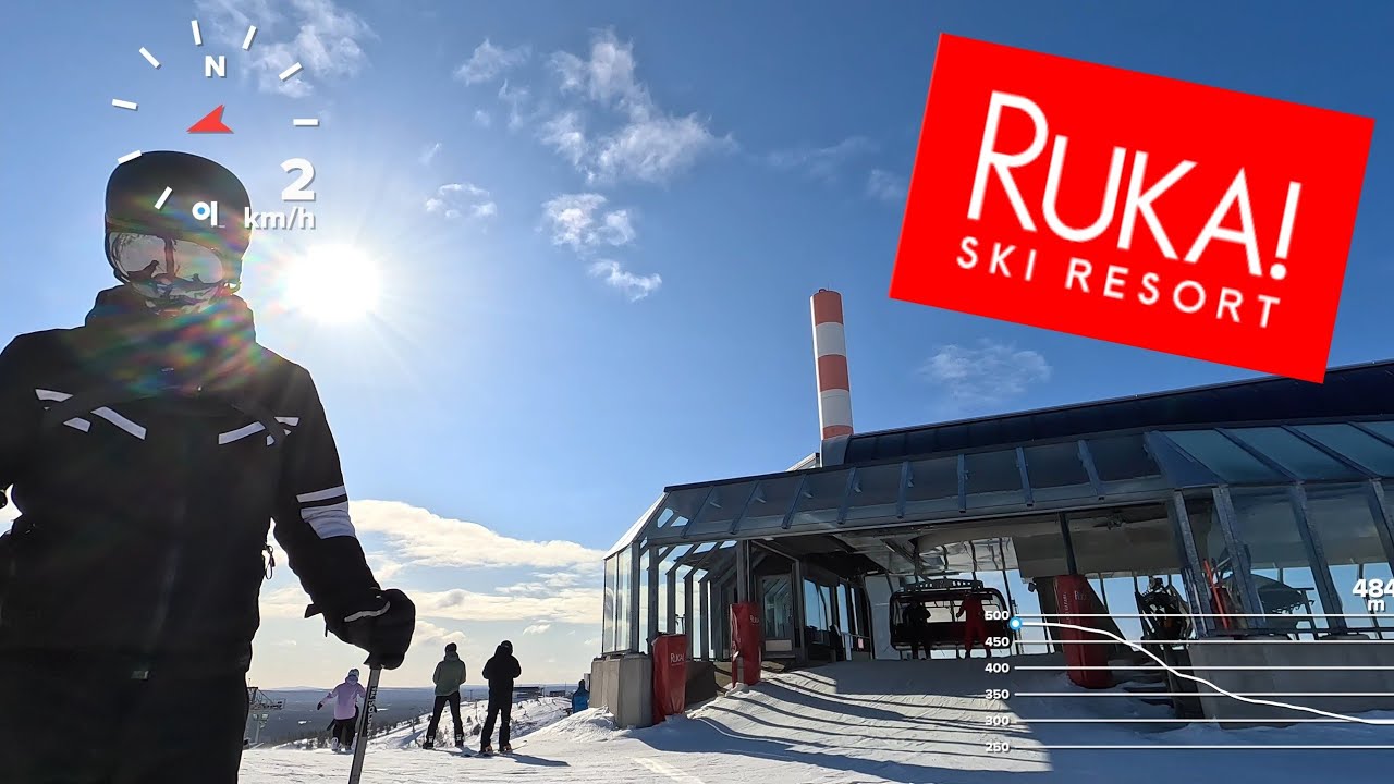 [4K] Ruka Ski Resort, Kuusamo, Finland 5.4.2025 black piste number 4 FIS