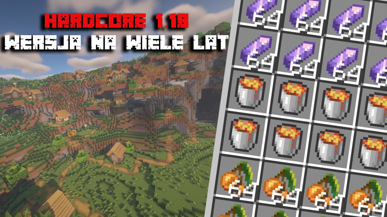 HARDCORE 1.18 Dzień 268, 20.000 dni. Ogarniamy itemy do magazynu i budujemy farmy !czemu !plan