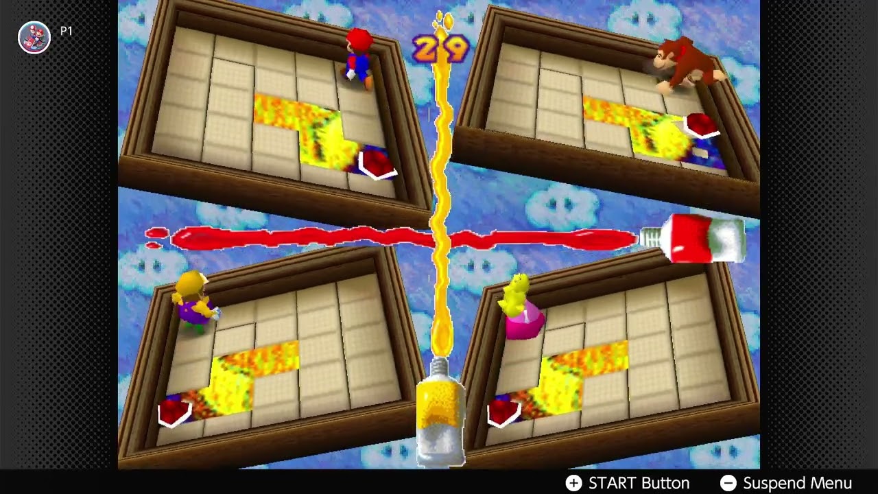 Mario Party 1 - DK's Jungle Adventure (50 Turns, Donkey Kong Vs Mario Vs Wario Vs Peach)