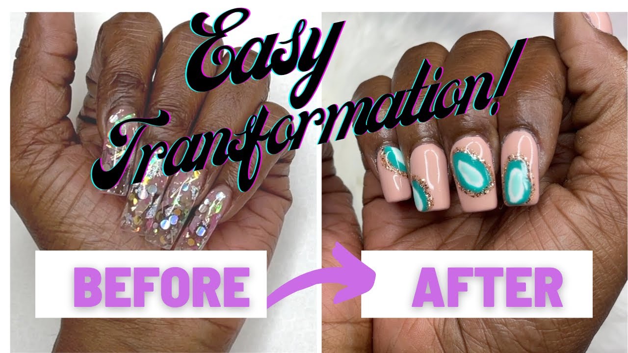 Cutting My Gel Nails At Home | Redesign Using Gel Polish