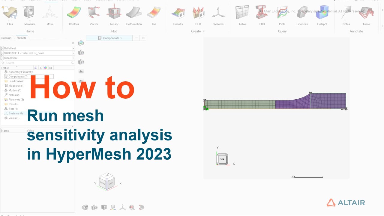 How to run mesh sensitivity analysis with HyperMesh 2023