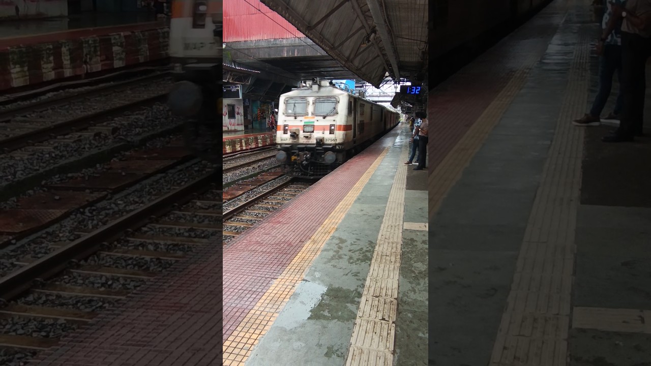 Kalyan WAP7 lead 12187 Jabalpur - Mumbai CSMT Garib Rath Express skip Ghatkopar #trainshorts #wap7