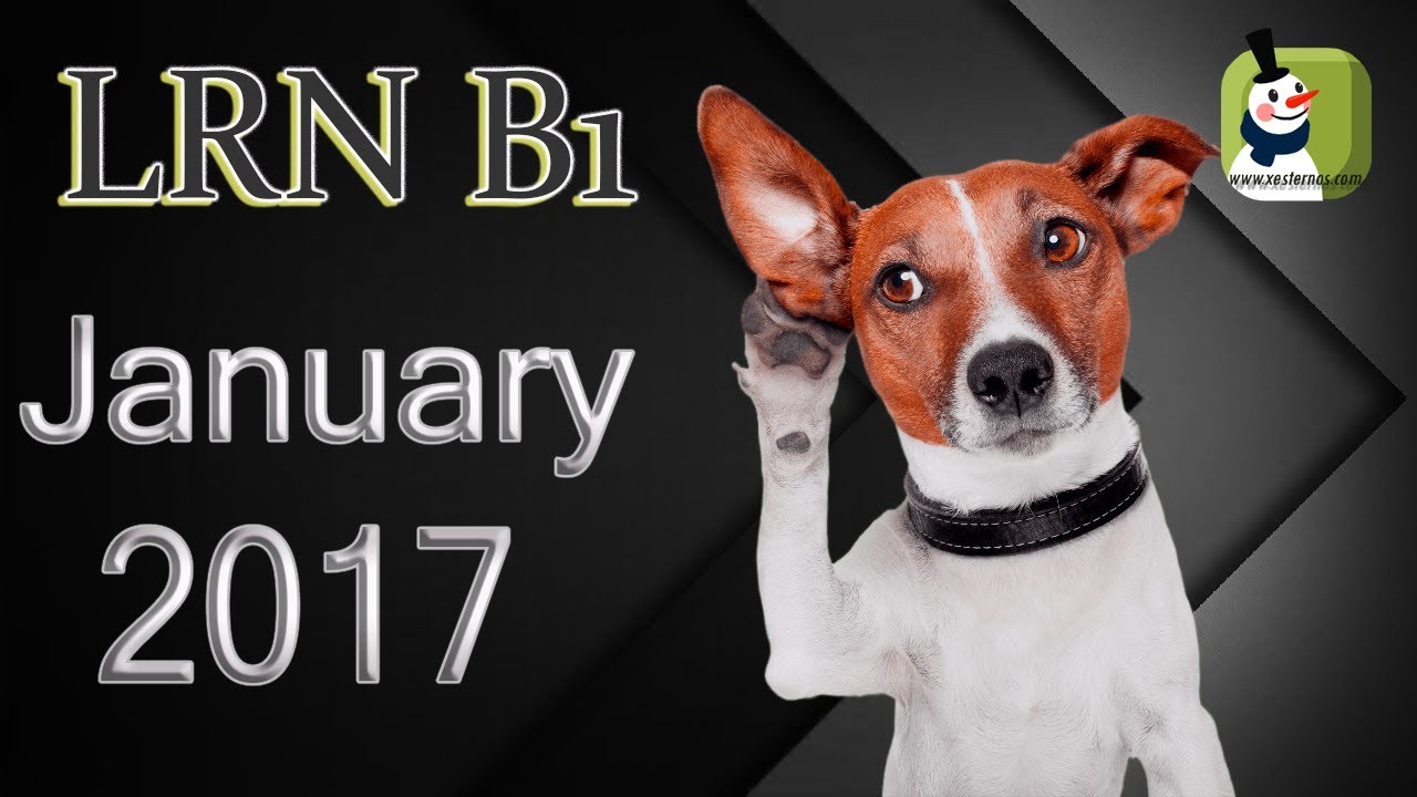 LRN B1 Январь 2017 🎵 Аудирование с ответами