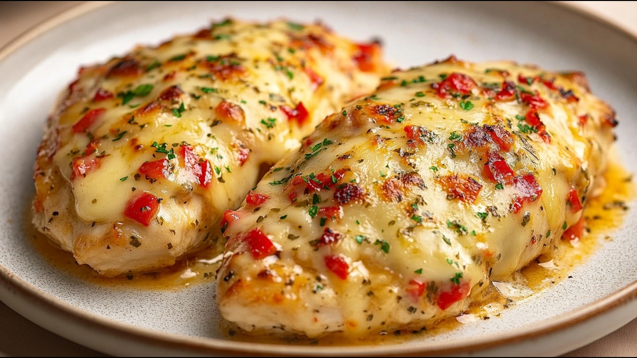 Невероятно вкусно! Куриное филе в духовке с сыром и перцем - просто и удивительно!