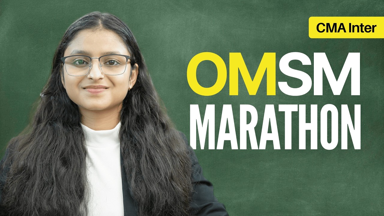 CMA Inter OMSM One Shot Marathon | Palak Sharma AIR 39
