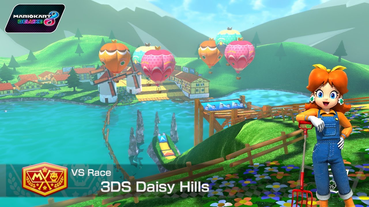 Mario Kart 8 Deluxe Custom Track 3DS Daisy Hills with Farmer Daisy
