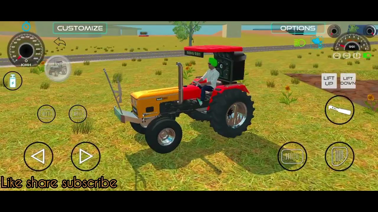 पाजी ने ट्रैक्टर को दल दल में फंसा दिया😀#tractor #yt #indiantractor #gaming #jcb #truckgame #games