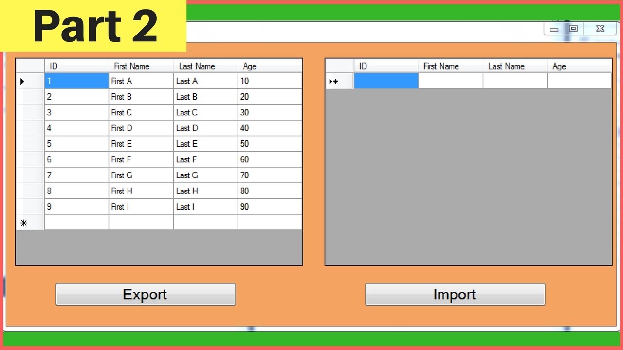 C# - How To Import And Export Datagridview To Text File Using C# [ With Source Code ] Part_2