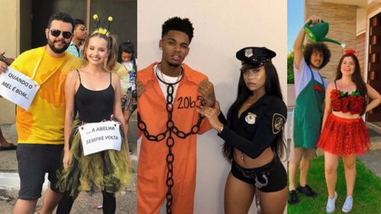 ❤️ FANTASIA casal  SIMPLES,CRIATIVAS E BARATAS I carnaval I GEOVANA PALLINELE