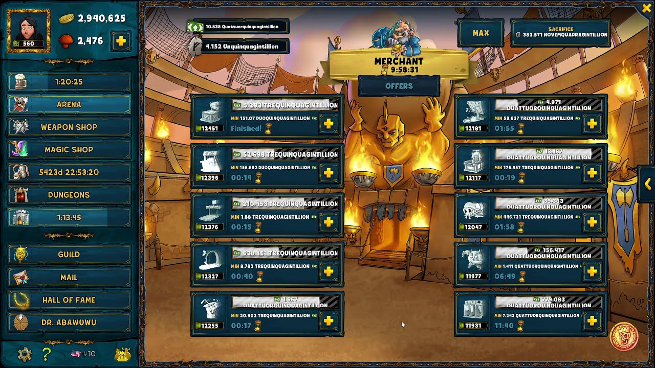 Strider does Shakes and Fidget - Strider's Arena Manager  - Optimal 1 Toilet Cycle