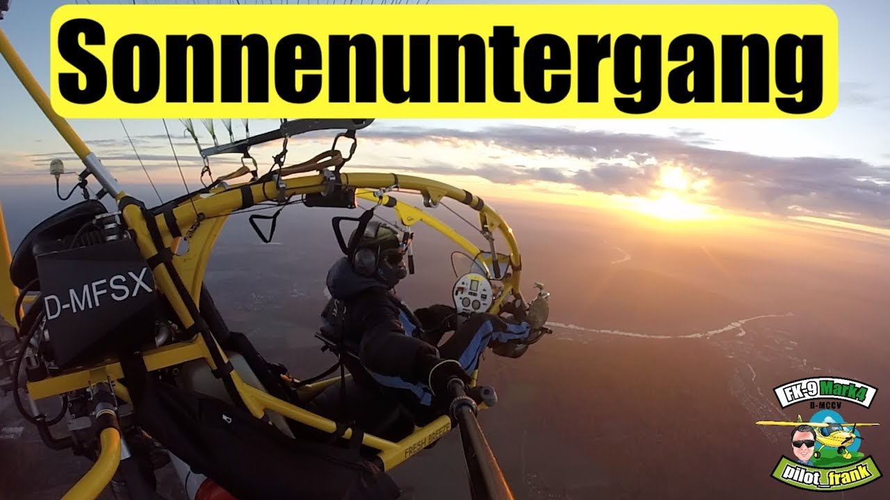 Sonnenuntergang | Xcitor | Ultraleichtflugzeug | Fresh Breeze | Spessart