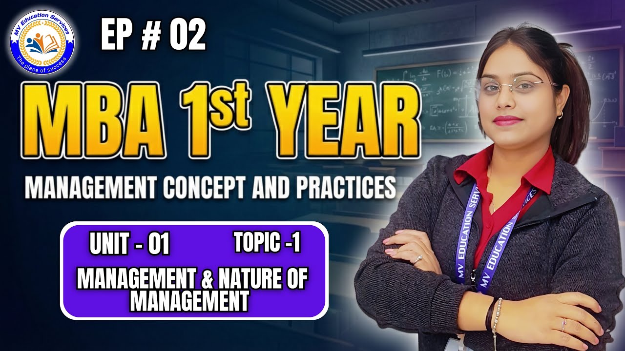 📘 Management & Nature of Management | Unit 1 | MCP | MBA 1st Semester