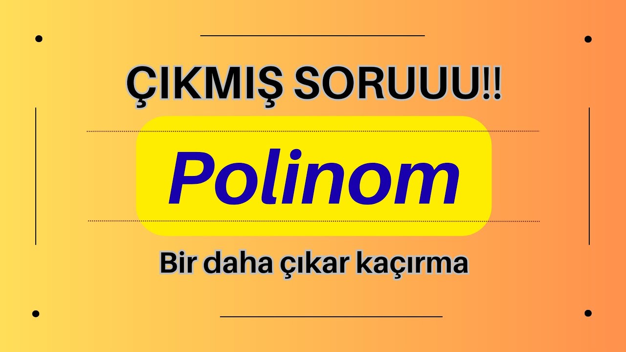 Çıkmış polinom sorusu #ytdayibenionecikarnolur #yks #ykstavsiye #tyt #exam #matematik #maths #kpss 
