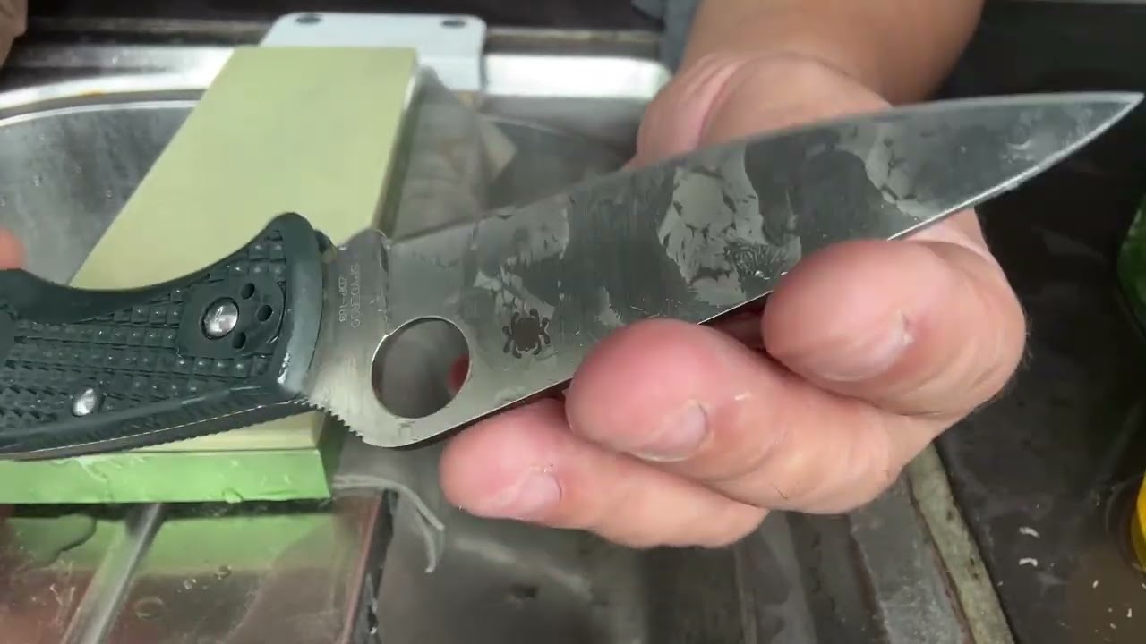 SPYDERCO ENDURA ZDP189 sharpening with CHEFARCUT DIAMOND STONE