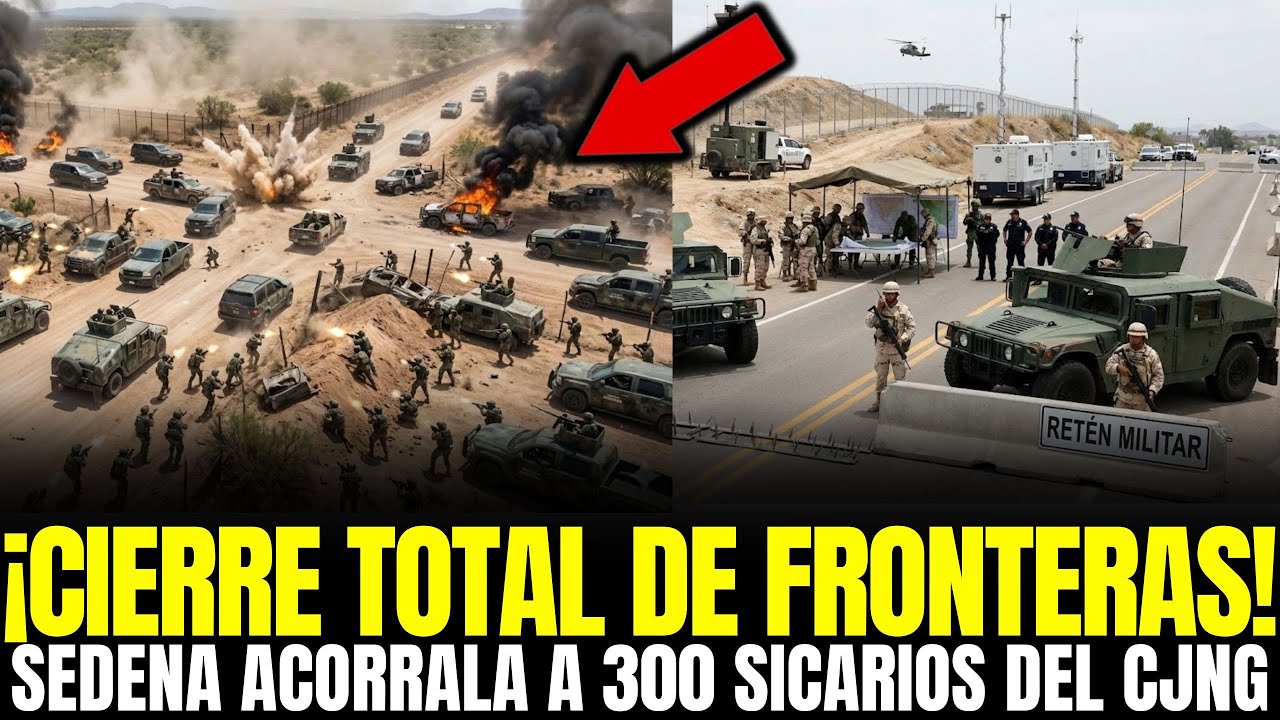 ¡CIERRE TOTAL de FRONTERAS! SEDENA ACORRALA a 300 SICARIOS del CJNG en OPERATIVO BINACIONAL
