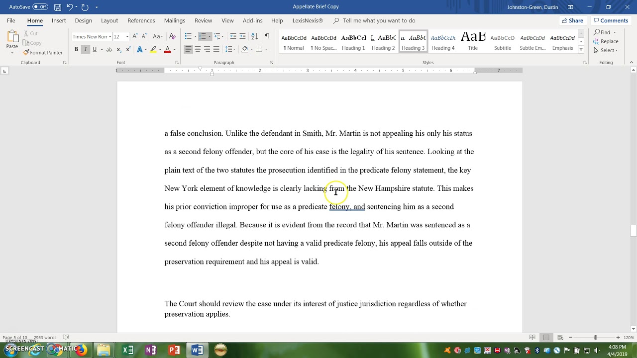 Appellate Brief Formatting for 1Ls: 1. Generating a Table of Contents