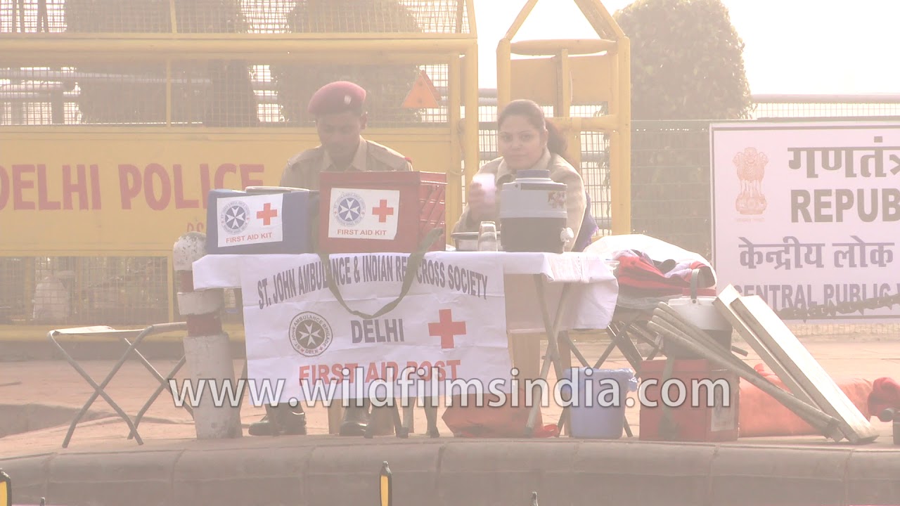 First Aid Post set up for the Republic Day rehearsals 2019