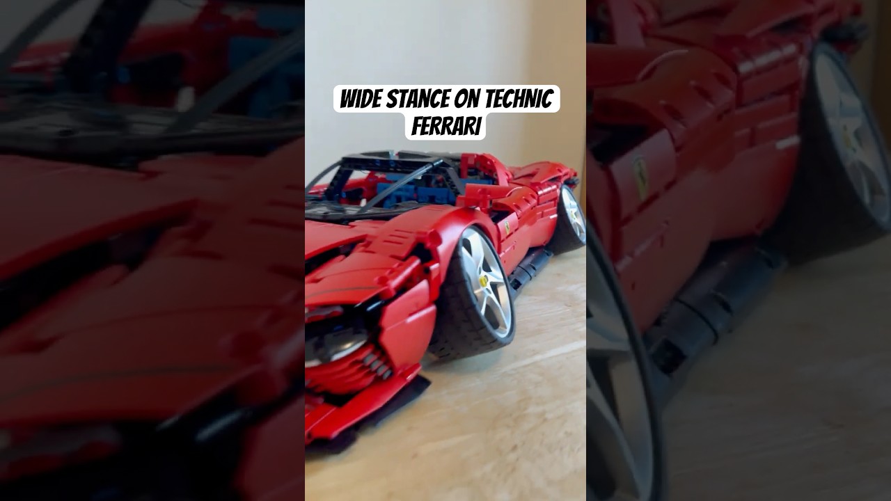 Я добавил широкую стойку к LEGO TECHNIC FERRARI