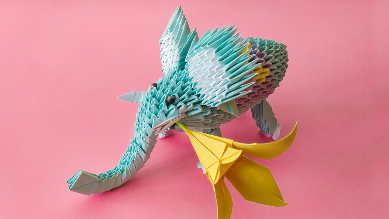 How to make a 3D origami Elephant
