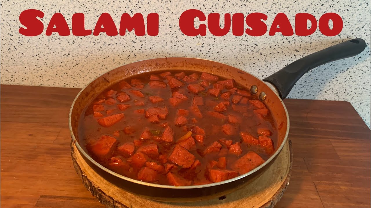 Salami Guisado Paso a paso