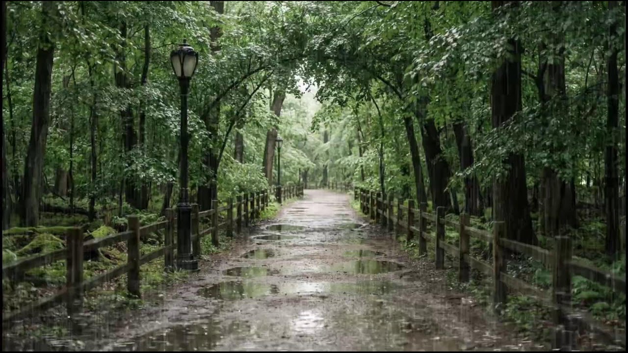 Relaxing Forest Rain at Dusk | Ambient Leaf and Rain Sounds to Help You Deep Sleep Better Naturally