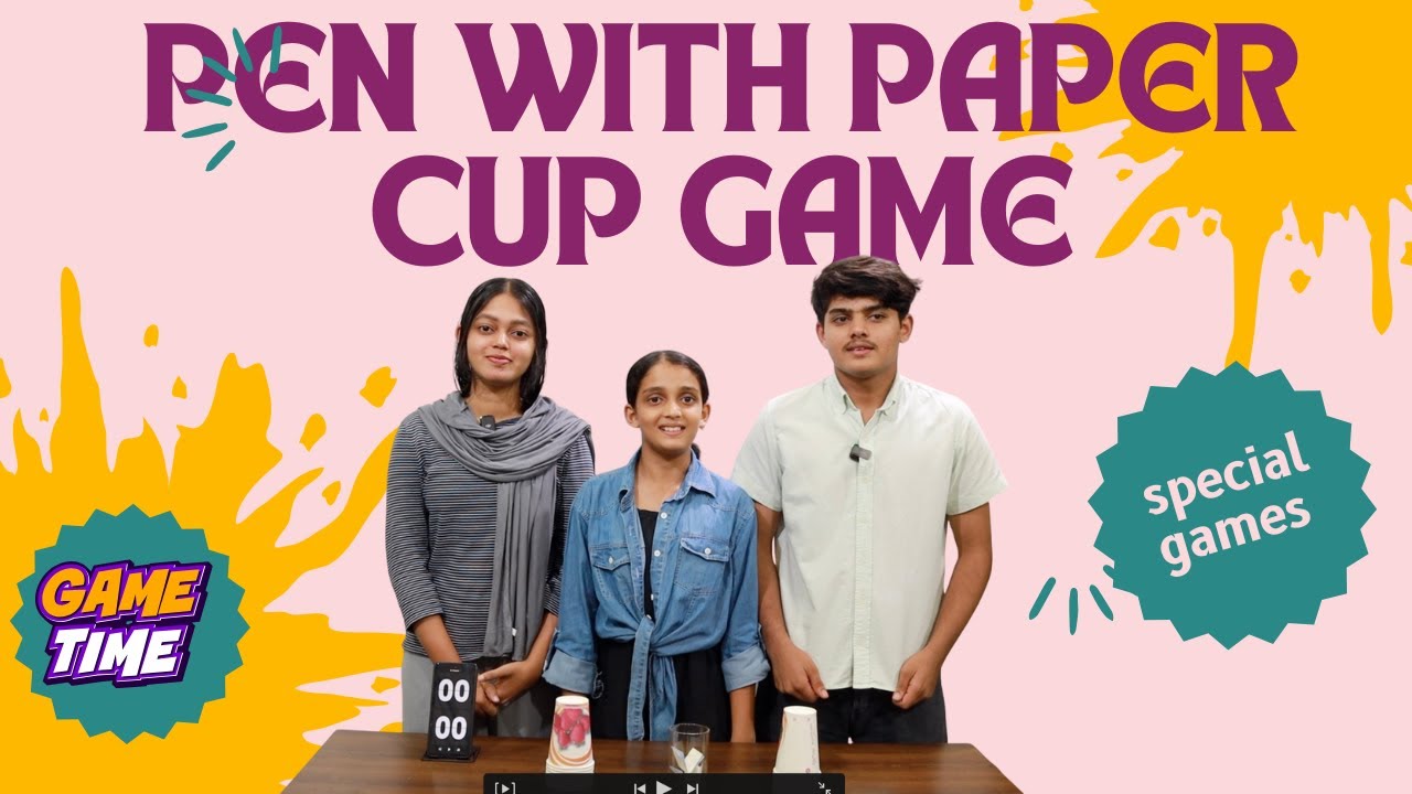 Pen with paper cup game