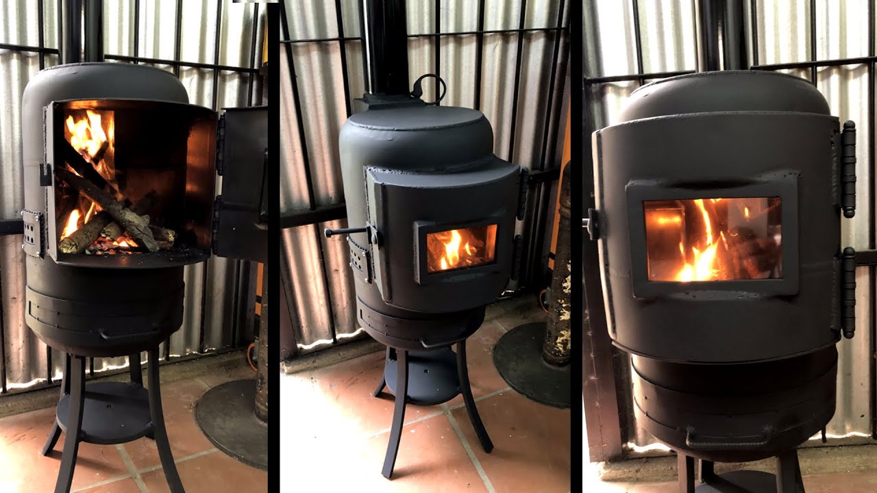 How to make wood stove propane tank DIY HOMEMADE// cómo hacer estufa a leña con garrafa de gas