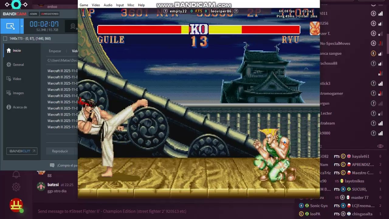 STREET FIGHTER 2 GUILLE VS RYU