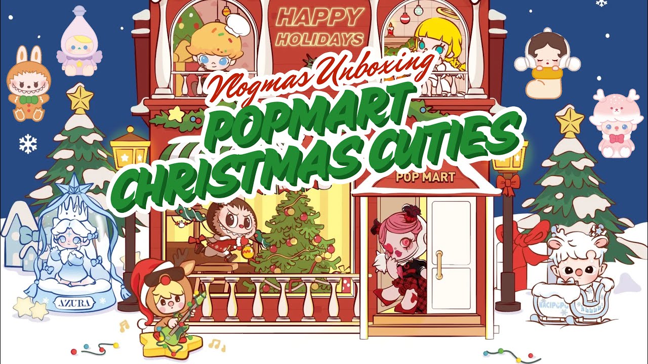 POPMART HOLIDAYS! Распаковка слепых коробочек Skullpanda, Skull, Dimoo, Azura и Pucky 🎄🦌 Vlogmas ...