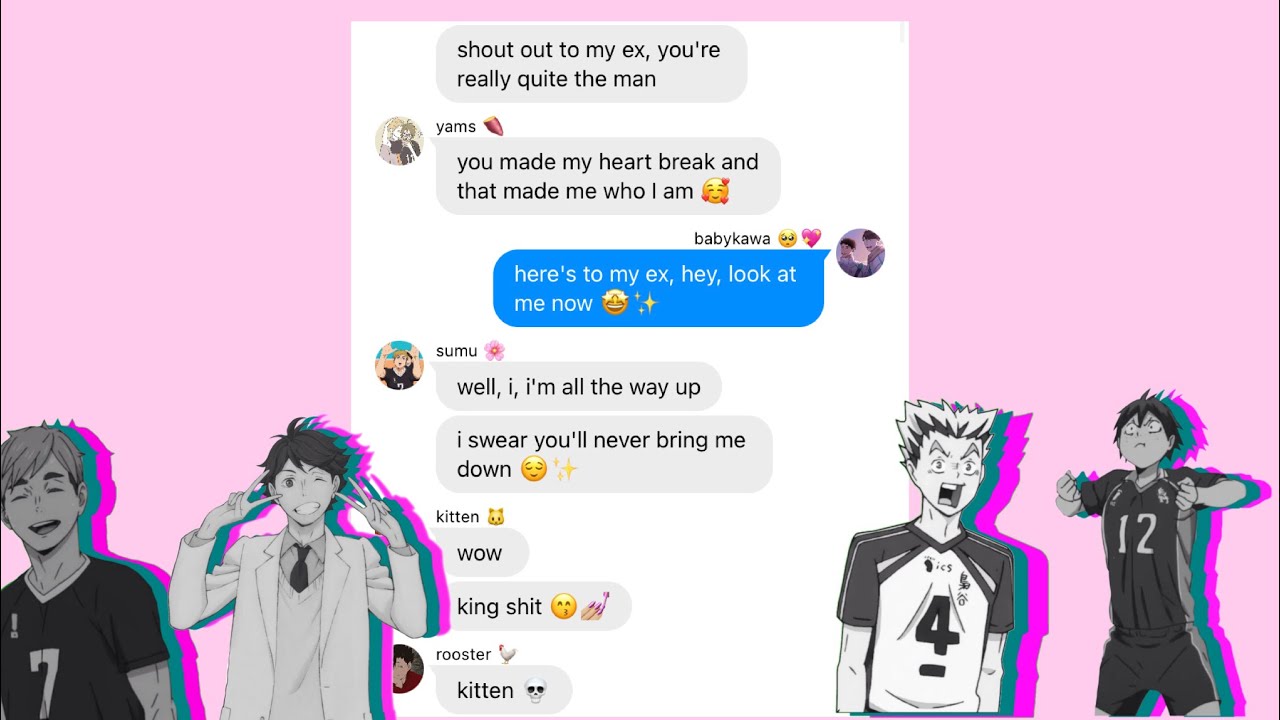 Haikyuu Lyric Prank || Atsumu, Oikawa, Bokuto, and Yams || Shout out to My Ex - Little Mix