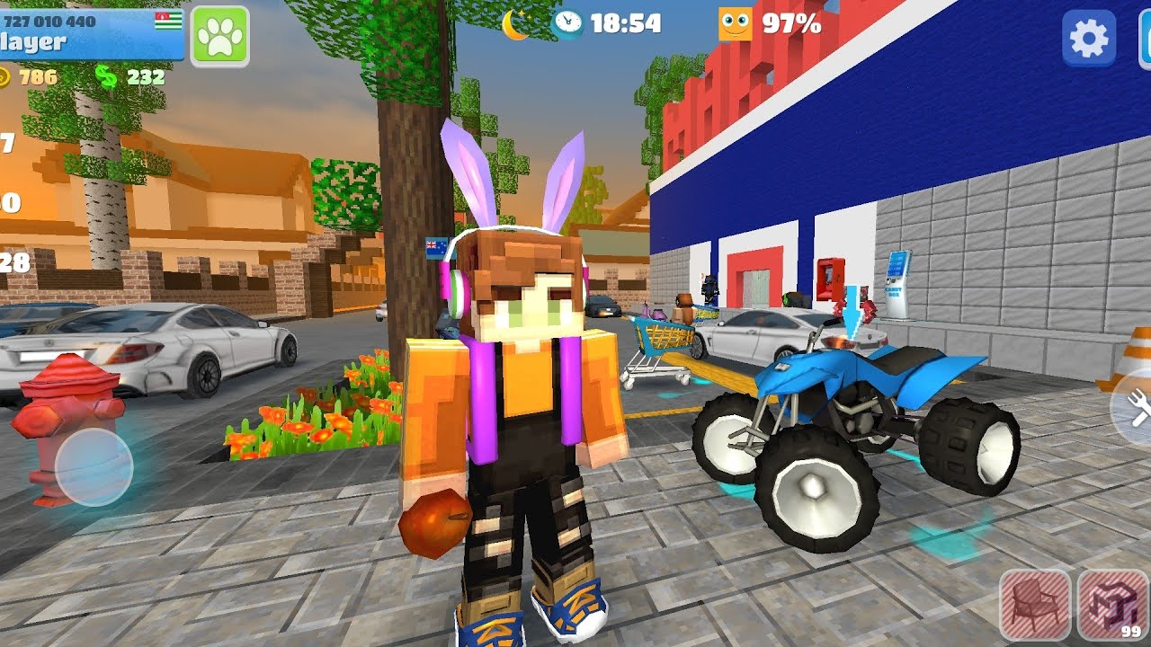 Minecraft Open World Game Adventure, Buying Car , Deposite Money, Just Like GTA