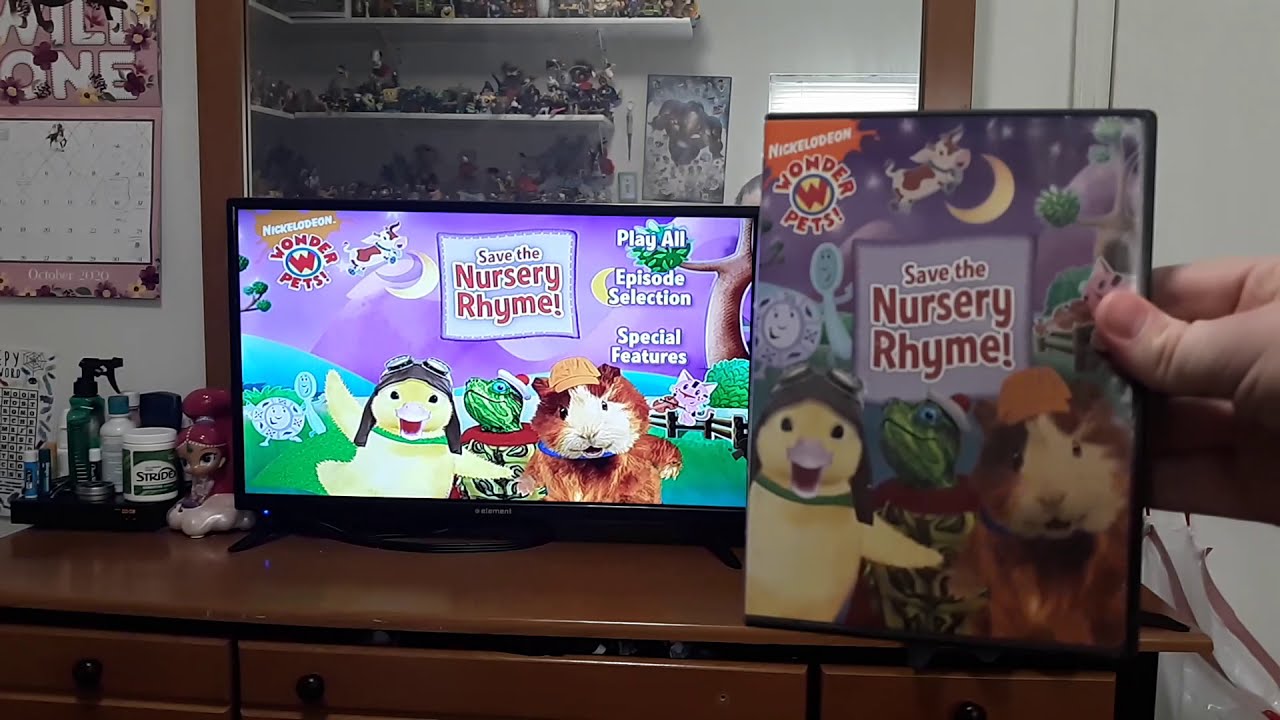 Меню пошагового руководства по игре Wonder Pets: Save The Nursery Rhyme DVD 2008 года🐹🐢🦆⛵