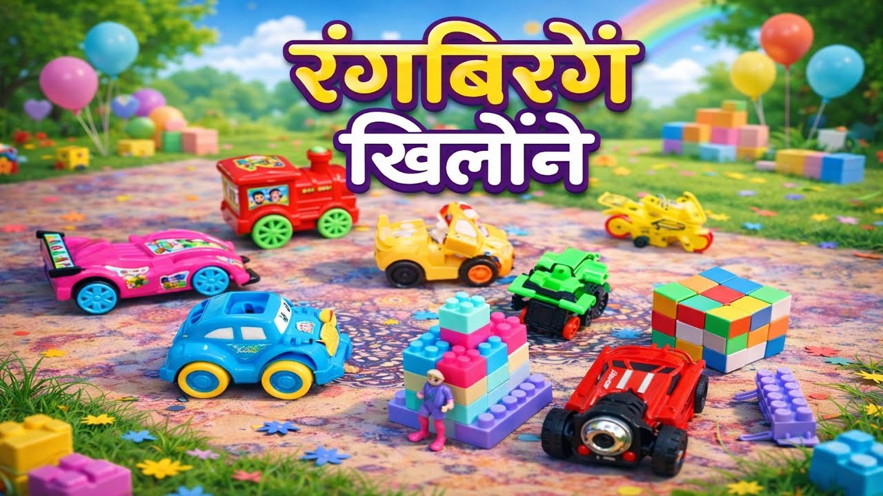 Rang Birange Khilone l रंग बिरंगे खिलौने l Dher Sare Khilone l Car l Tarin l Bick l puzzles 