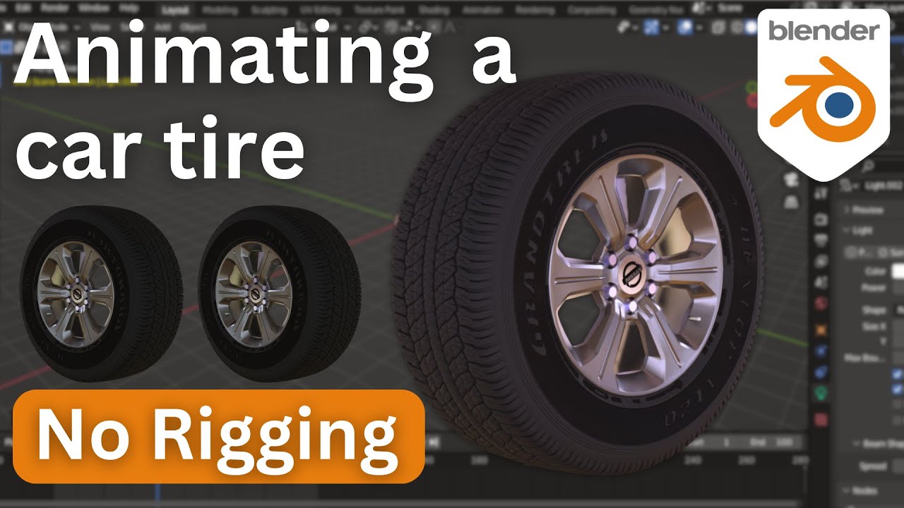 how to animate a car tire in blender | blender tutorial