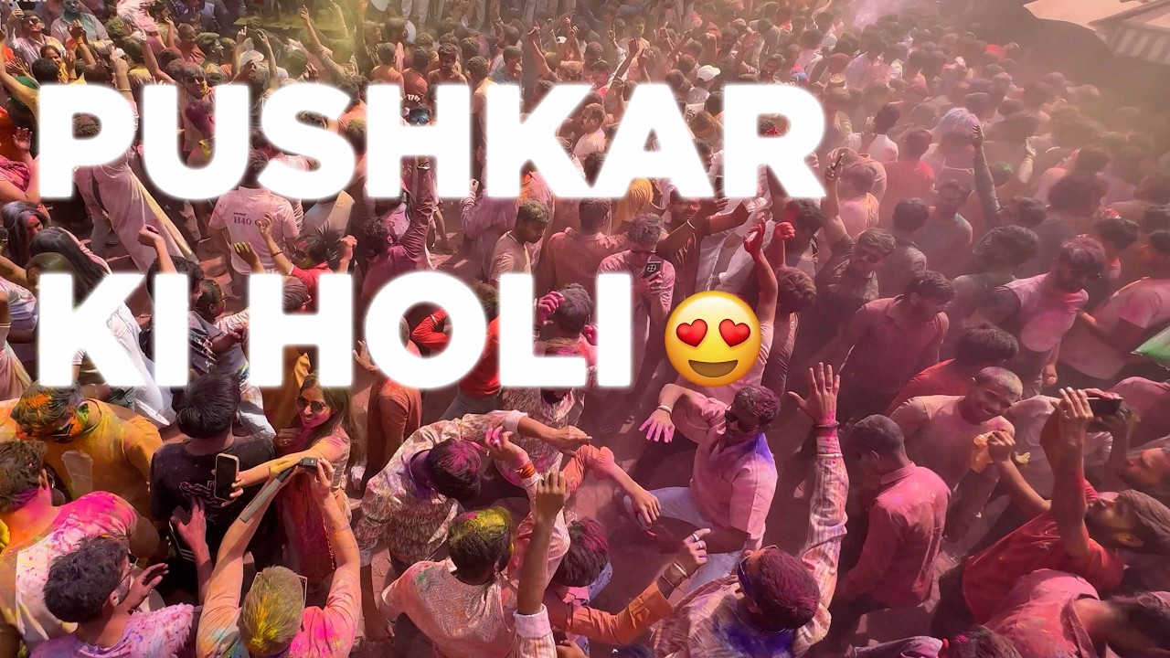 World's Wildest Party! 🎨 Pushkar Holi 2025: Foreigners, Music & Chaos