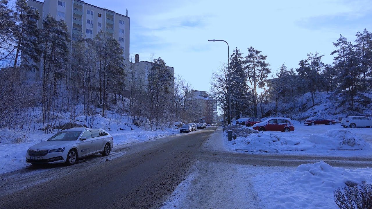 4K Швеция 🥶 -14c Зимняя прогулка по Трангсунду - Швеция № 541