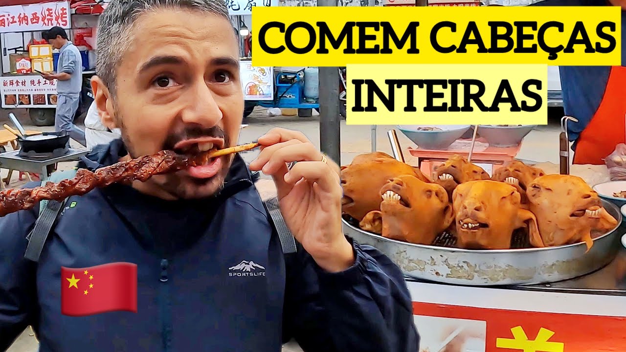 PROVANDO COMIDAS DE RUA DA CHINA 🇨🇳