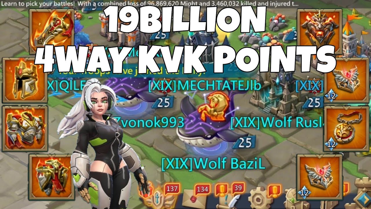 ☠️19BILLION 4 WAY KVK POINTS! - EMPEROR'S FAMILY KVK FT WOLF BAZIL XIX - Lords Mobile