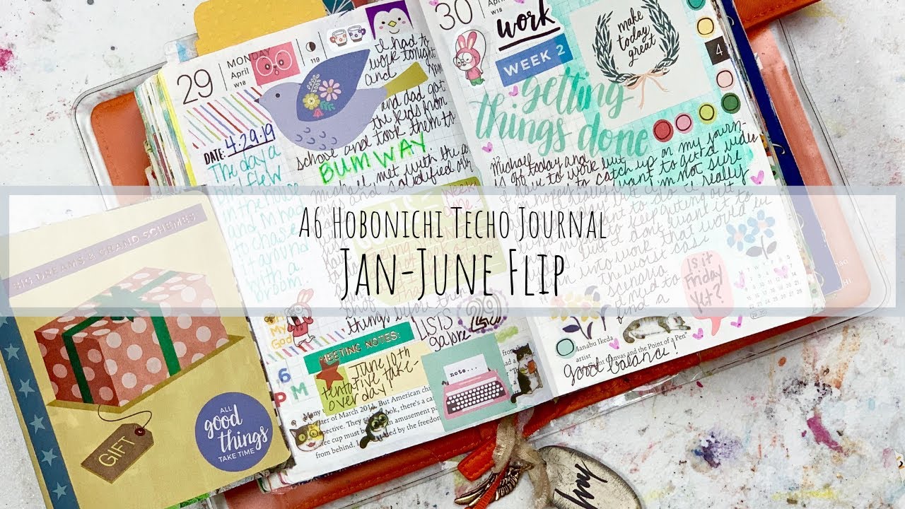 A6 Hobonichi Techo Creative Journal | January - June 2019 Flip Through (re-upload)