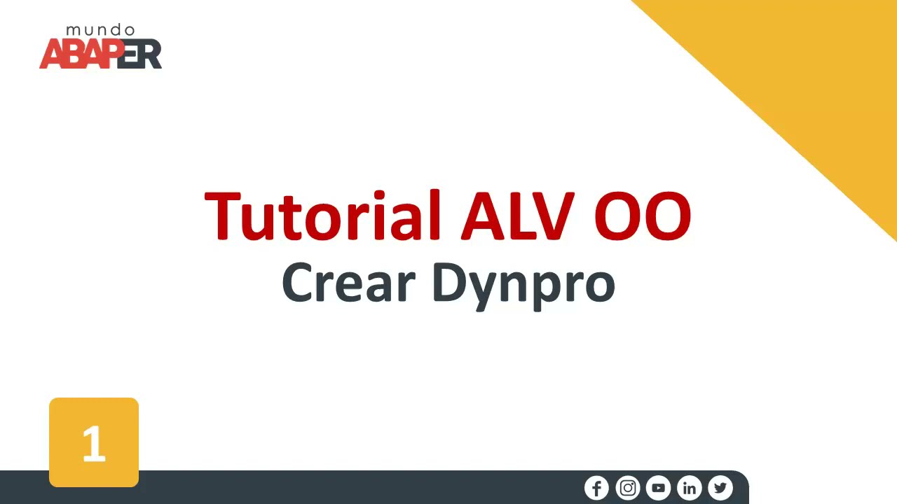 SAP ABAP - ALV OO #02 : Dynpro para el ALV - Mundo Abaper